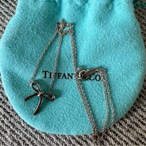 Tiffany & Co. Sterling Silver Bow Necklace